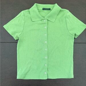 Brandy Melville Green Button Down Shirt